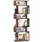 6-Tier Modern Wooden Bookshelf with Geometric S-Shape Design Bedroom or Living Room